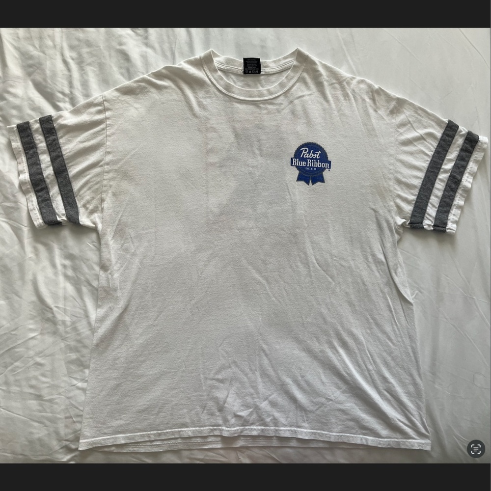 Loser Machine Company LMC Pabst Blue Ribbon Beer  White T-Shirt Men’s XL